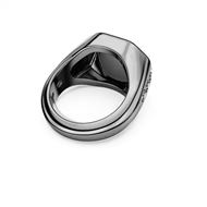 Picture of Anillo Dextera Octagon, Forma octagonal, Talla redonda, Negro, Baño de rutenio
