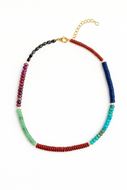 Foto de Collar Jaspe Rojo, Lapislázuli, Regalitas, Aventurinas y Cornalinas