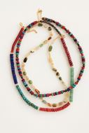 Foto de Collar Tuttifruti en Jaspe Rojo, Lapislázuli, Regalitas, Aventurinas, Obsidianas y Cornalinas