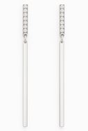 Foto de Pendientes oro blanco 18kt con barra de circonitas