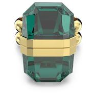 Foto de Anillo Lucent color esmeralda con baño tono oro Talla 52