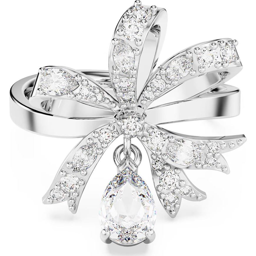 Foto de Anillo cocktail Volta con lazo blanco Talla 55