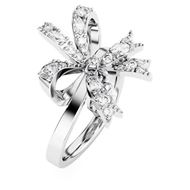 Foto de Anillo cocktail Volta con lazo blanco Talla 55