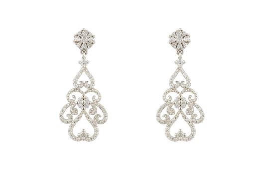 Foto de PENDIENTES ORO BLANCO 18 KTES CON CIRCONITAS