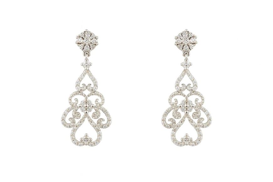 Picture of PENDIENTES ORO BLANCO 18 KTES CON CIRCONITAS