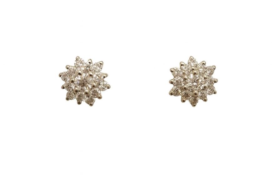 Foto de PENDIENTES ORO BLANCO 18 KTES CON CIRCONITAS