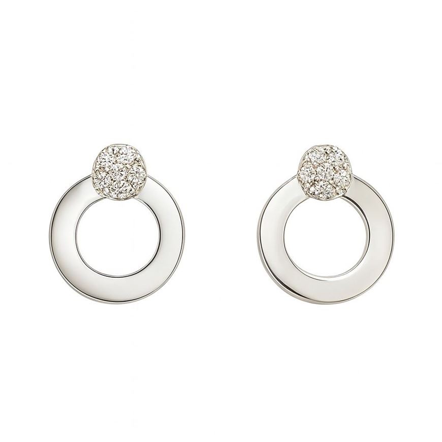 Picture of PENDIENTES ORO BLANCO 18 KTES CON CIRCONITA 
