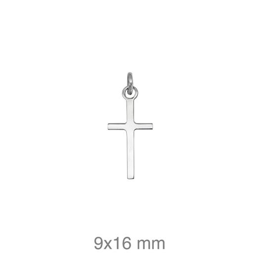 Foto de Colgante Cruz de plata lisa 