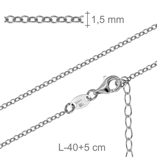 Foto de Cadena de plata forzada 45cm