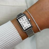 Picture of Reloj Cluse Belisenna de acero, color blanco y plateado.