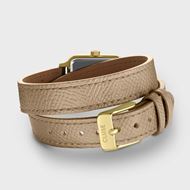 Foto de Reloj Cluse Gracieuse Petite de doble piel, color bronce rugby, color dorado
