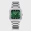Foto de Reloj Cluse Quadrus Acero, Color Verde, Plata