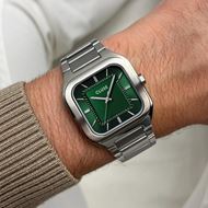 Foto de Reloj Cluse Quadrus Acero, Color Verde, Plata