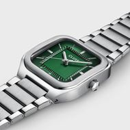 Foto de Reloj Cluse Quadrus Acero, Color Verde, Plata