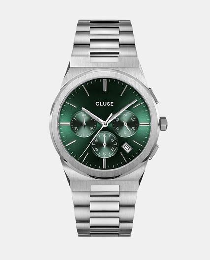 Foto de Reloj de hombre Vigoureux Chrono acero y verde
