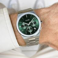 Foto de Reloj de hombre Vigoureux Chrono acero y verde