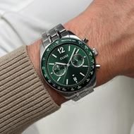 Picture of Reloj Cluse Aravis Dual Timer Acero, Verde, Color Plata