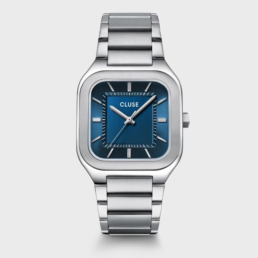 Foto de Reloj Cluse Quadrus Acero, Color Azul, Plata