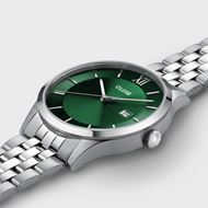 Foto de Reloj Cluse Aravis de 3 manecillas en acero, color verde y plateado.