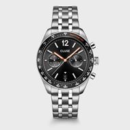 Picture of Reloj Cluse Aravis Dual Timer Acero, Negro, Color Plata