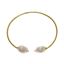 Mostrar los datos de Pulsera caña plata baño oro con dos perlas Foto de Pulsera caña plata baño oro con dos perlas