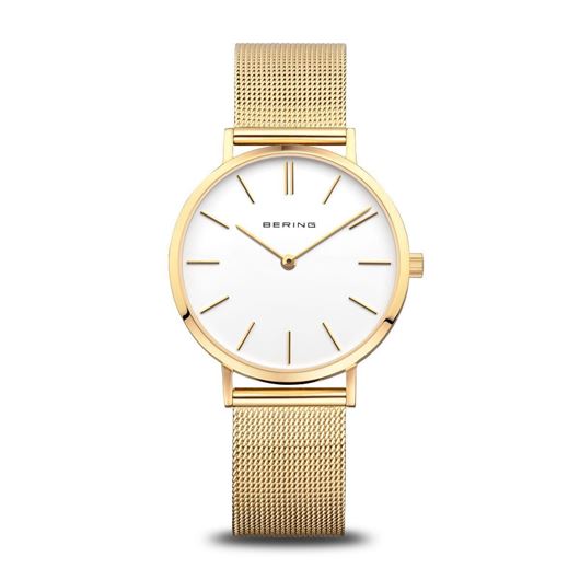 Foto de Reloj Bering Classic dorado con esfera blanca 29mm