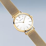 Foto de Reloj Bering Classic dorado con esfera blanca 29mm