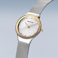 Foto de Reloj Bering Classic plateado con bisel oro rosa 34mm