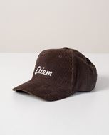 Foto de Gorra de pana marrón con logo bordado