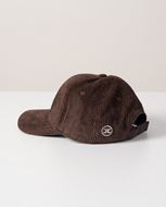 Foto de Gorra de pana marrón con logo bordado