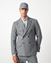 Foto de Americana cruzada slim fit desestructurada en franela elástica gris medio a rayas diplomáticas