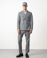 Foto de Pantalón sport chino de franela ligera gris medio a rayas diplomáticas