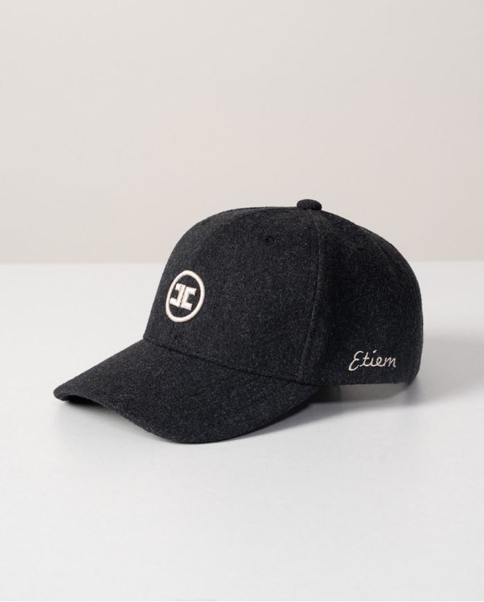 Foto de Gorra de franela con logo ETIEM bordado – Gris oscuro