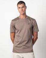 Foto de Camiseta de algodón efecto empolvado con logo Etiem – Color visón