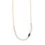 Foto de Collar plata chapado dorado lapislazuli tubo perlas