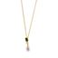 Picture of Collar plata chapado dorado malaquita rectangular perla boton y rice de agua dulce