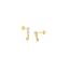 Picture of Pendientes plata chapado dorado circonita blanca marquesa