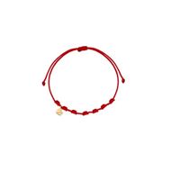 Foto de Pulsera 7 nudos Corazón mini nylon en oro amarillo 18kt