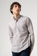 Foto de Camisa manga larga estampado textura color tabaco Darío Beltrán