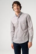 Foto de Camisa manga larga estampado textura color tabaco Darío Beltrán