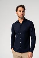 Foto de Camisa vestir azul marino Fly tejido piqué regular fit Darío Beltrán