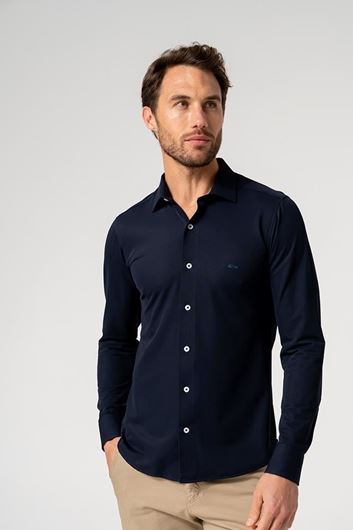Foto de Camisa vestir azul marino Fly tejido piqué regular fit Darío Beltrán