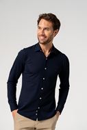 Foto de Camisa vestir azul marino Fly tejido piqué regular fit Darío Beltrán