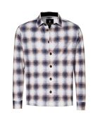 Foto de Camisa estampado cuadros tonos cálidos