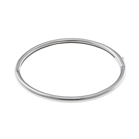 Foto de Pulsera plata rodio tubo redondo