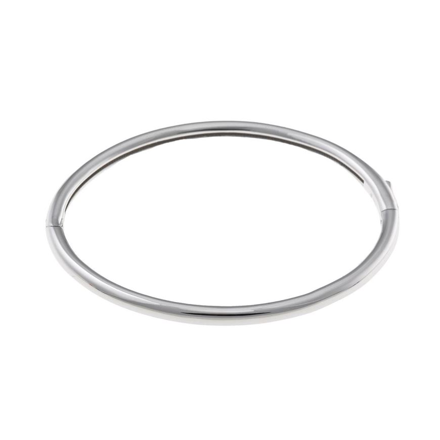 Foto de Pulsera plata rodio tubo redondo