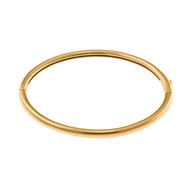 Foto de Pulsera plata chapado dorado tubo redondo