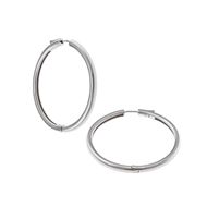 Foto de Pendientes plata rodio aro tubo redondo