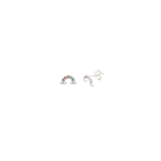 Foto de Pendientes plata rodio arcoiris circonitas multicolor lilabrillantes