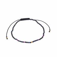 Foto de Pulsera plata chapado dorado zafiro y rubi